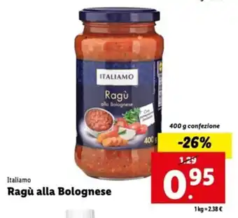 Italiamo Ragù alla Bolognese 400 g