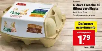Italmark Buonovo 6 Uova Fresche di filiera certificate offerta