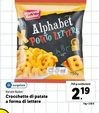 Harvest Basket Crocchette di patate a forma di lettere 750 g
