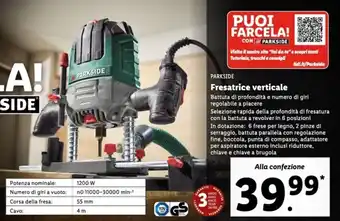 Italmark Parkside Fresatrice verticale offerta