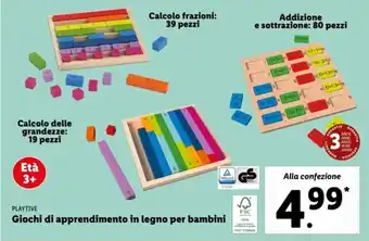 Italmark Playtive Giochi di apprendimento in legno per bambini offerta