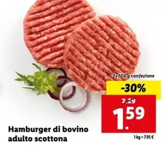 Italmark Hamburger di bovino adulto scottona 2x 100 g offerta