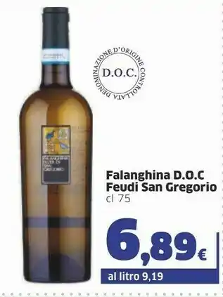 Sigma Feudi San Gregorio Falanghina Doc 75 Cl offerta