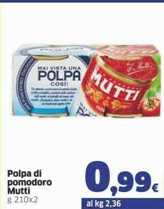 Sigma Mutti Polpa Di Pomodoro offerta