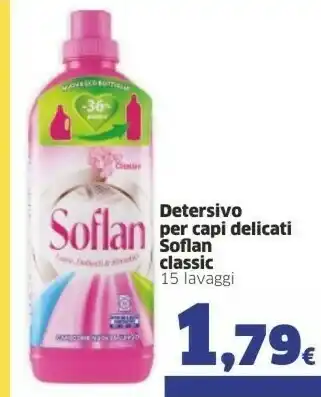 Sigma Soflan Detersivo Per Capi Delicati Classic 15 Lavaggi offerta