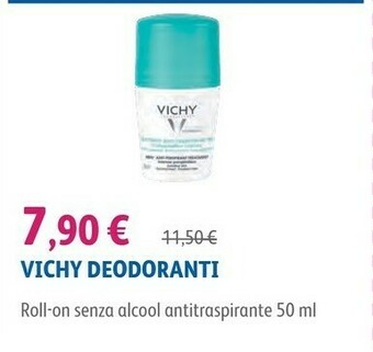 Lloyds Farmacia Vichy Deodoranti Roll-on Senza Alcool Antitraspirante 50ml offerta
