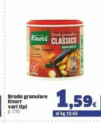 Sigma Knorr Brodo Granulare Classico 150 G(ml) offerta