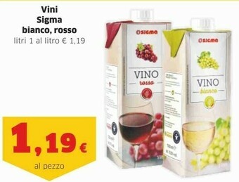 Sigma Sigma - Vino Rosso 1000 G(ml) offerta