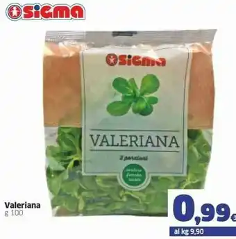 Sigma Sigma Valeriana 100 G offerta