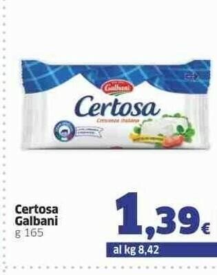Sigma Galbani Certosa 165 G(ml) offerta