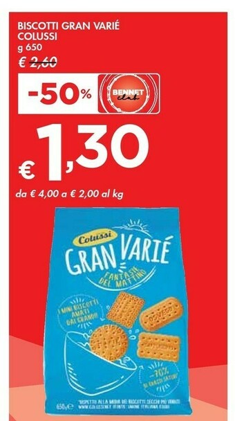 Bennet Colussi Gran Variè Fantasie Del Mattino 650 G(ml) offerta