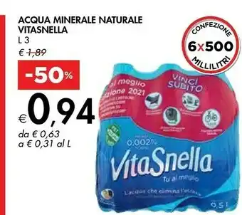 Vitasnella Acqua Minerale Naturale