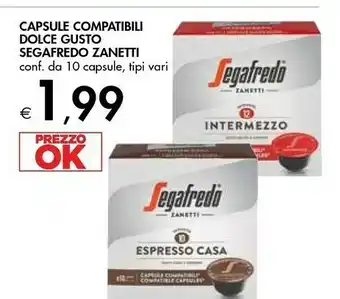 Bennet Segafredo Capsule Compatibili Dolce Gusto offerta
