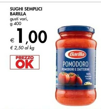 Bennet Barilla Sughi Semplici offerta