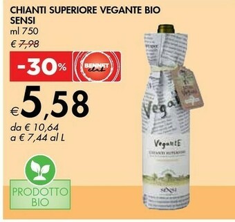 Bennet Sensi Chianti Superiore Vino Biologico Vegante 750 G(ml) offerta