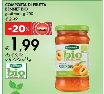Bennet Bennet Bio - Composta Di Fragole offerta