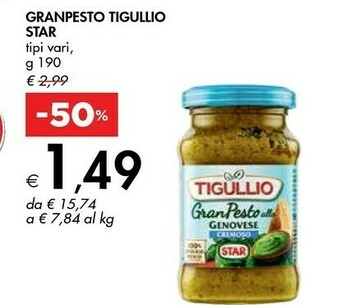 Bennet Star GranPesto Alla Genovese Tigullio 190 G(ml) offerta