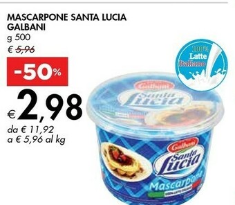 Bennet Galbani Mascarpone Santa Lucia 500 G(ml) offerta