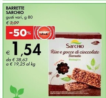 Bennet Sarchio Snack Riso E Gocce Di Cioccolato Biologico 80 G(ml) offerta