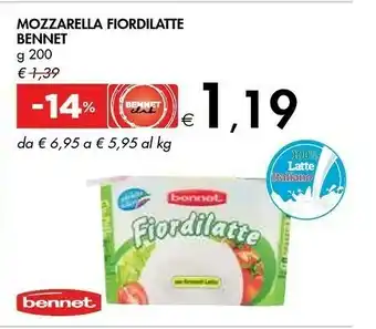 Bennet Mozzarella Fiordilatte offerta
