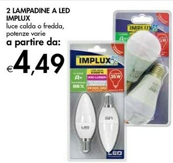 Bennet Implux 2 Lampadine A Led offerta
