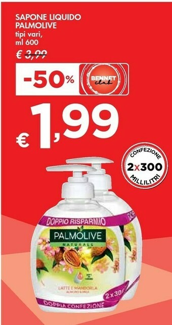 Bennet Palmolive Sapone Liquido offerta