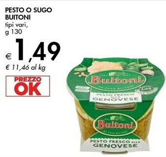 Bennet Buitoni Pesto Fresco Alla Genovese 130 G(ml) offerta