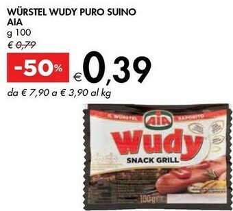 Aia Wurstel Wudy Puro Suino