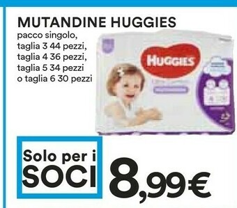 Coop Huggies Mutandine offerta