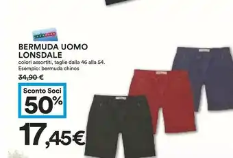 Coop Lonsdale Bermuda Uomo offerta