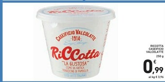 Conad Caseificio valcolatte Ricotta offerta