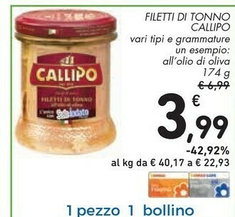 Conad Callipo Tonno offerta