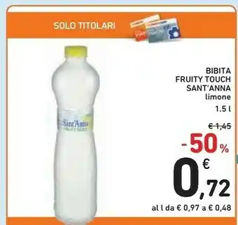 Conad Sant'Anna Bibita Fruity Touch Limone offerta