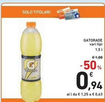 Conad Gatorade Sport Drink Gusto Limone 1500 G(ml) offerta