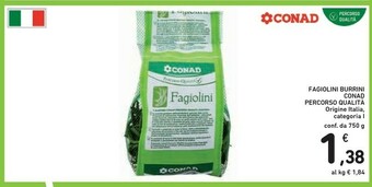Conad Conad Fagiolini Burrini Percorso Qualita offerta