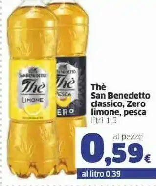 Sigma San Benedetto Thè Al Limone 1500 G(ml) offerta