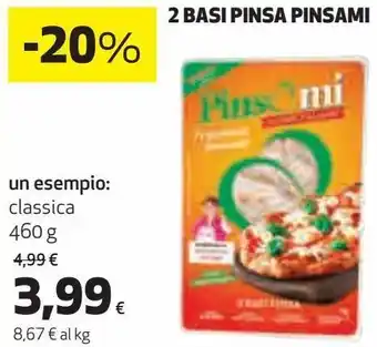Coop 2 basi pinsa pinsami un esempio: classica offerta