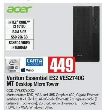 Vobis Acer acer aspire offerta