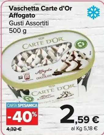 Carrefour Market Carte d'or Affogato Al Caffè 500 G(ml) offerta