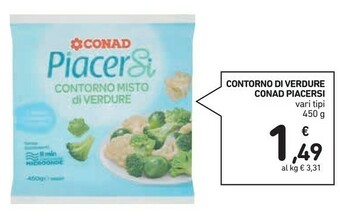 Conad Conad - Contorno Misto Di Verdure Piacersi 450 G(ml) offerta