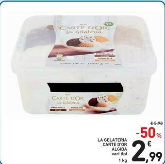 Conad Algida Carte D'Or La Gelateria Stracciatella Gianduia Caffè 1000 G(ml) offerta