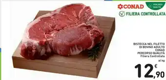 Conad Conad Bistecca Nel Filetto Di Bovino Adulto Percorso Qualità offerta