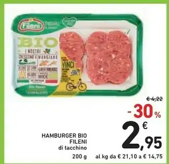 Conad Fileni Bio I Nostri Hamburger Con Tacchino Bio offerta