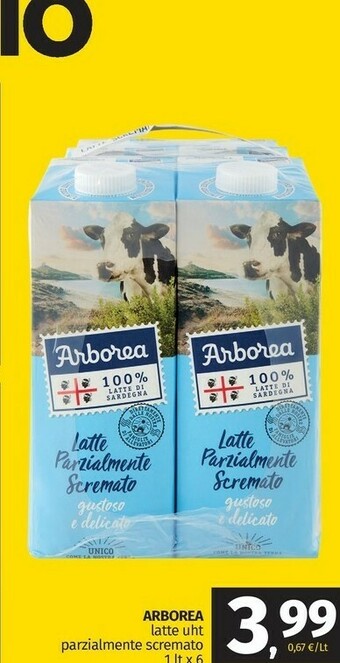 Pam Arborea Latte Parzialmente Scremato UHT offerta