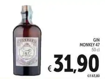 Conad Ipermercato Monkey Gin 47 50 cl offerta