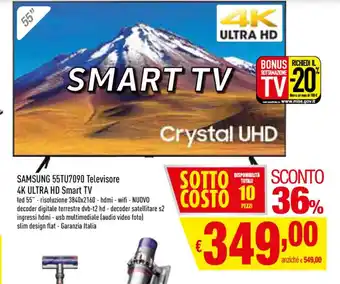 Famila Samsung 55TU7090 Televisore 4K ULTRA HD Smart TV offerta