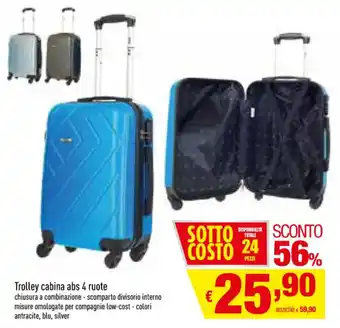 Famila Trolley cabina abs 4 ruote offerta