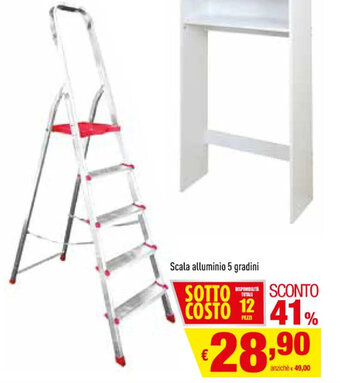Famila Scala alluminio 5 gradini offerta