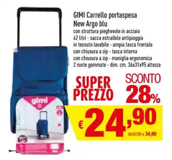 Famila Gimi Carello portaspesa New Argo blu offerta