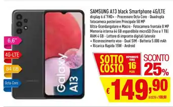 Famila Samsung A13 black Smartphone 4G/LTE offerta